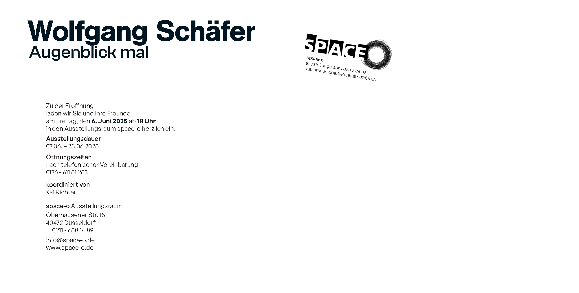 Ausstellung Wolfgang Schäfer im space-o