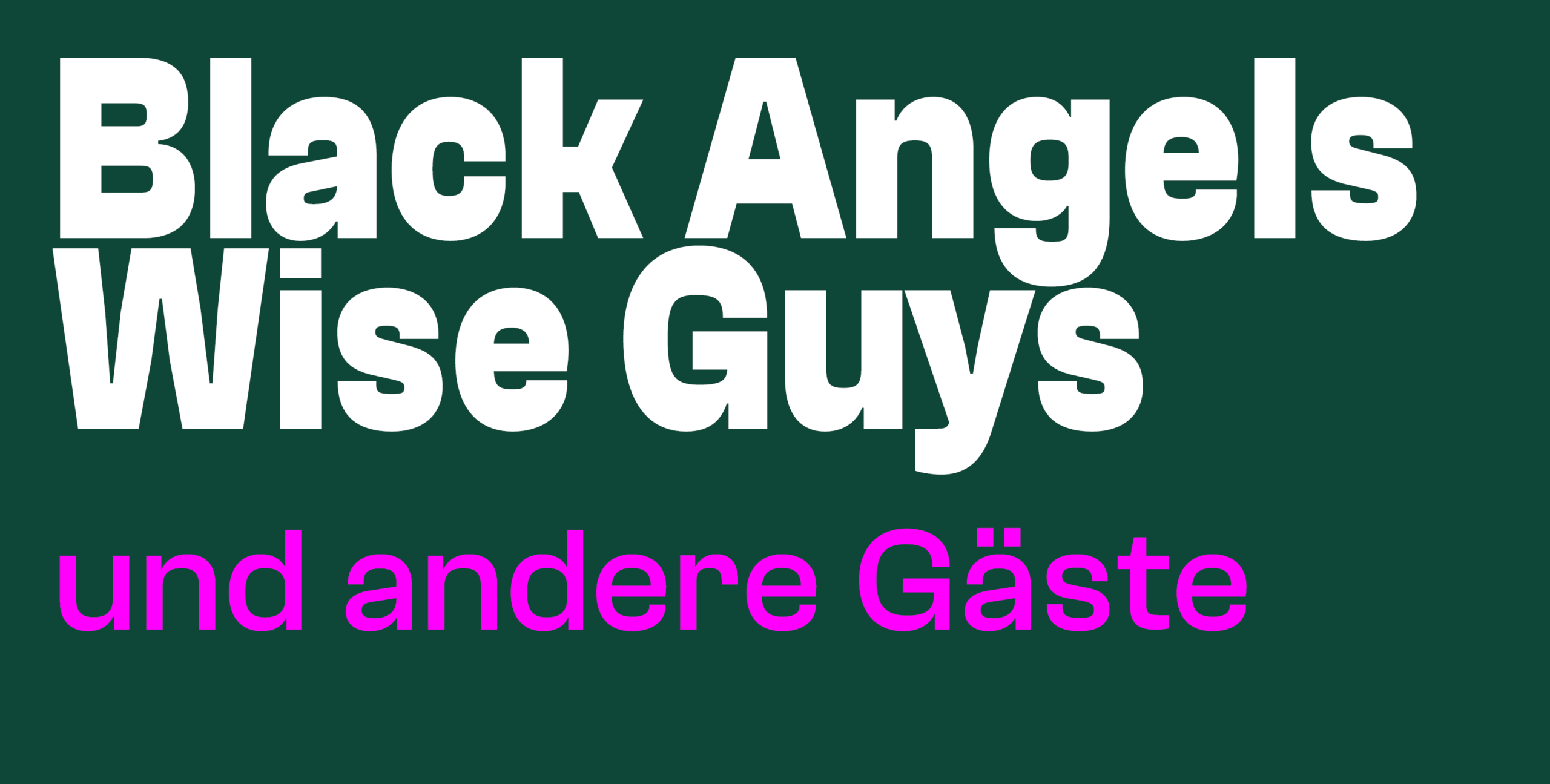 Zu der Ausstellungseröffnung Black Angels - Wise Guys und andere Gäste laden wir Sie und Ihre Freunde am Freitag, den 10. April 2026 um 19.00 Uhr in die Ausstellungsräume space-o & Oha15 herzlich ein. Gezeigt werden Fotoarbeiten von Ingolf Timpner (1963 - 2018) in Resonanz mit einer Video-Arbeit der Düsseldorfer Konzeptkünstlerin Ingnahl Magadan (*2018) Ausstellungsbesuch nach telefonischer Vereinbarung unter 0172-214 54 16 Ausstellungsdauer 10.04. - 10.05.2026 (Christi Himmelfahrt) Ausstellungskuratorin Dr. Nahlah Saimeh Ausstellungskoordinatoren Kai Richter und Andreas Wünkhaus